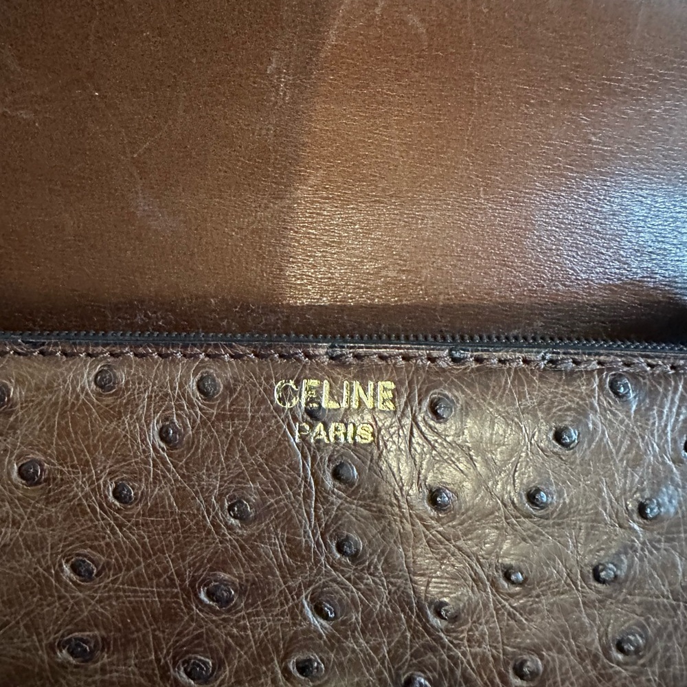 Vintage Rare Celine Ostrich Bag - Picture 10 of 17